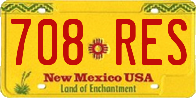 NM license plate 708RES