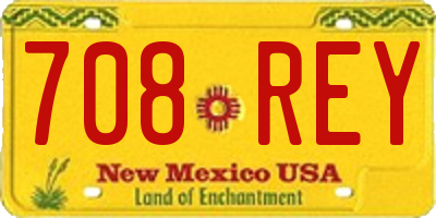 NM license plate 708REY