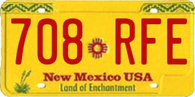 NM license plate 708RFE