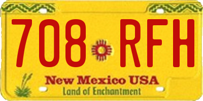 NM license plate 708RFH
