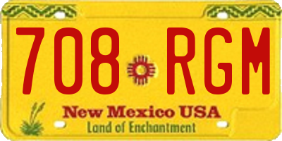 NM license plate 708RGM