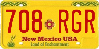 NM license plate 708RGR