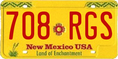 NM license plate 708RGS