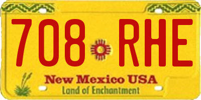 NM license plate 708RHE