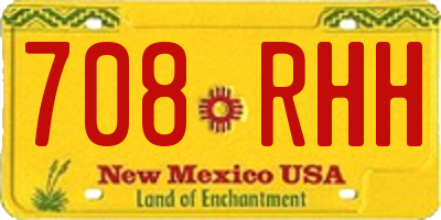 NM license plate 708RHH