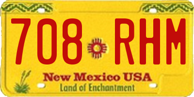 NM license plate 708RHM