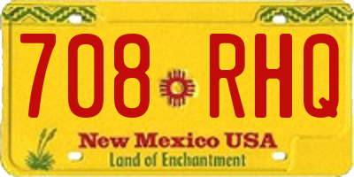 NM license plate 708RHQ