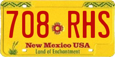 NM license plate 708RHS