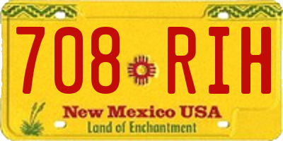 NM license plate 708RIH
