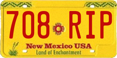 NM license plate 708RIP