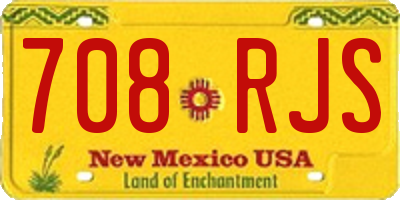 NM license plate 708RJS