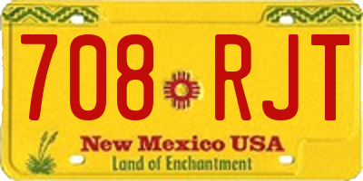 NM license plate 708RJT