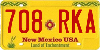 NM license plate 708RKA