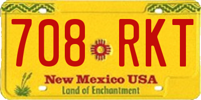NM license plate 708RKT