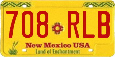 NM license plate 708RLB