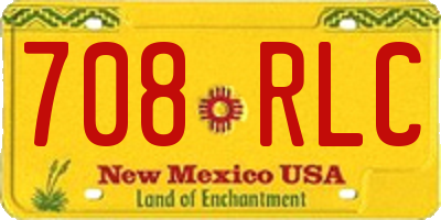 NM license plate 708RLC