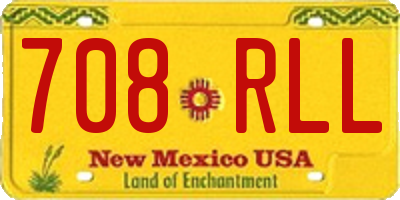 NM license plate 708RLL