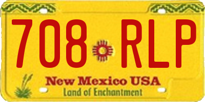 NM license plate 708RLP