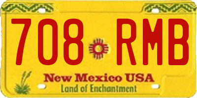 NM license plate 708RMB