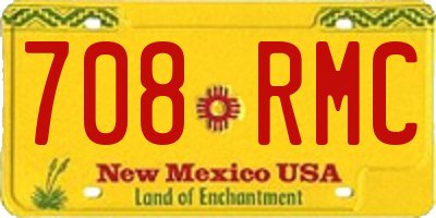 NM license plate 708RMC