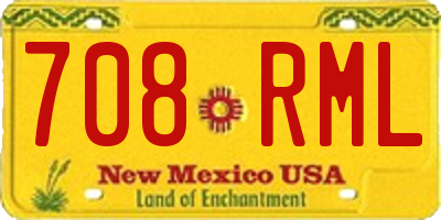 NM license plate 708RML