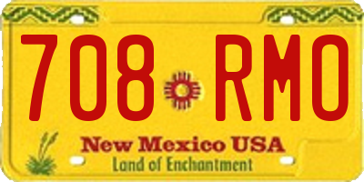 NM license plate 708RMO