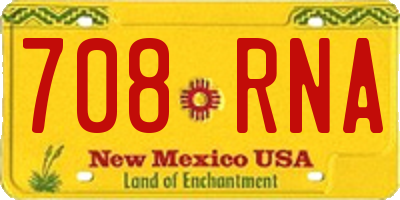 NM license plate 708RNA