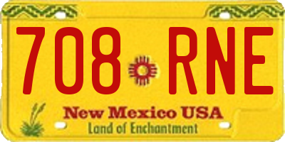 NM license plate 708RNE