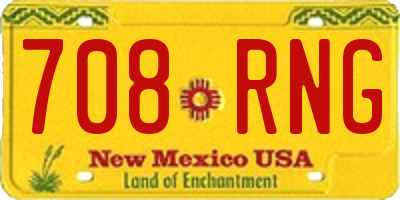 NM license plate 708RNG