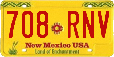 NM license plate 708RNV
