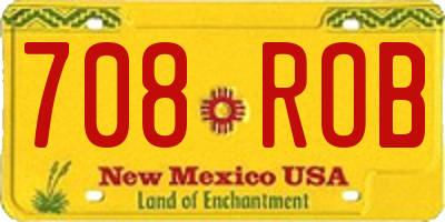 NM license plate 708ROB