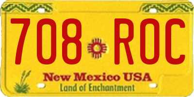 NM license plate 708ROC