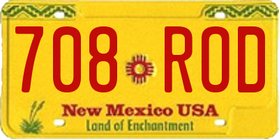NM license plate 708ROD
