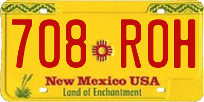 NM license plate 708ROH