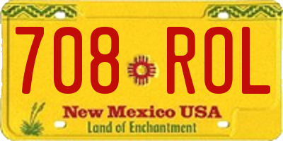 NM license plate 708ROL