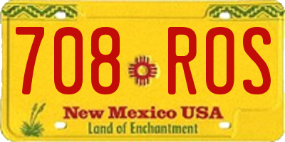 NM license plate 708ROS