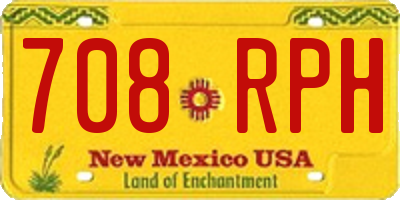 NM license plate 708RPH
