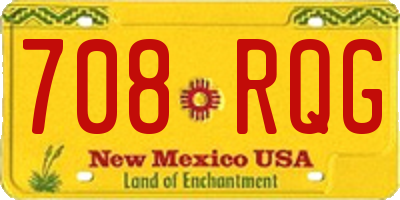 NM license plate 708RQG