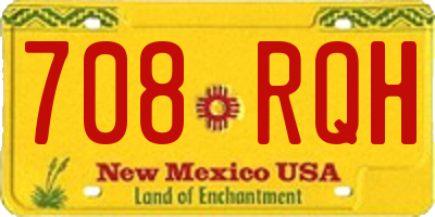 NM license plate 708RQH
