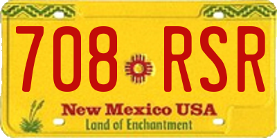 NM license plate 708RSR
