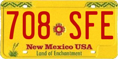 NM license plate 708SFE