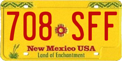 NM license plate 708SFF