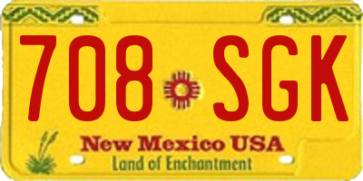 NM license plate 708SGK