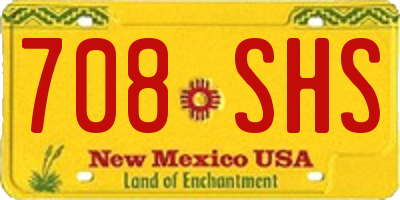 NM license plate 708SHS