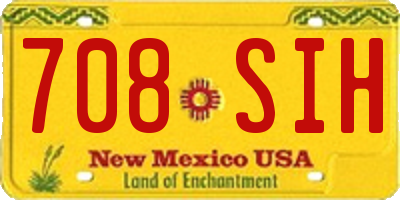 NM license plate 708SIH
