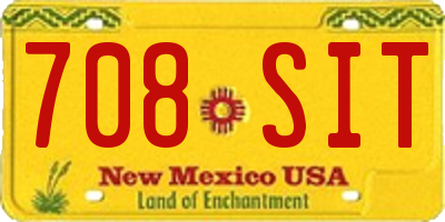 NM license plate 708SIT