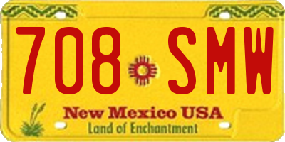 NM license plate 708SMW