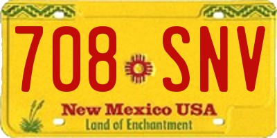 NM license plate 708SNV