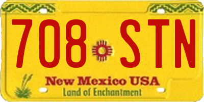 NM license plate 708STN