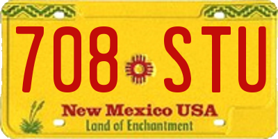 NM license plate 708STU